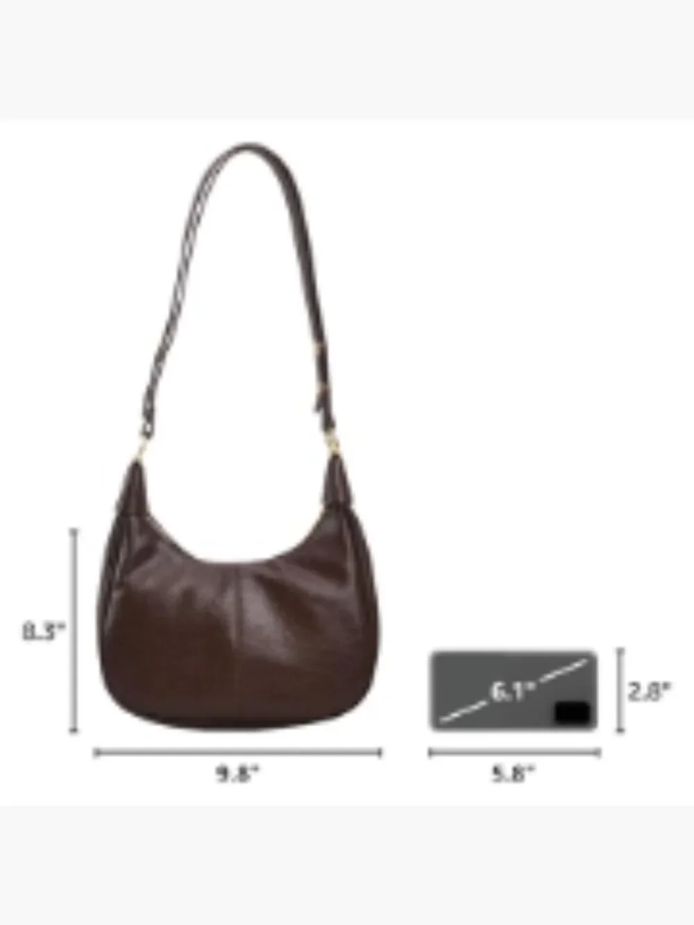 Small Hobo Bag Women Crescent Shoulder Purse Faux Leather Crossbody Handbag